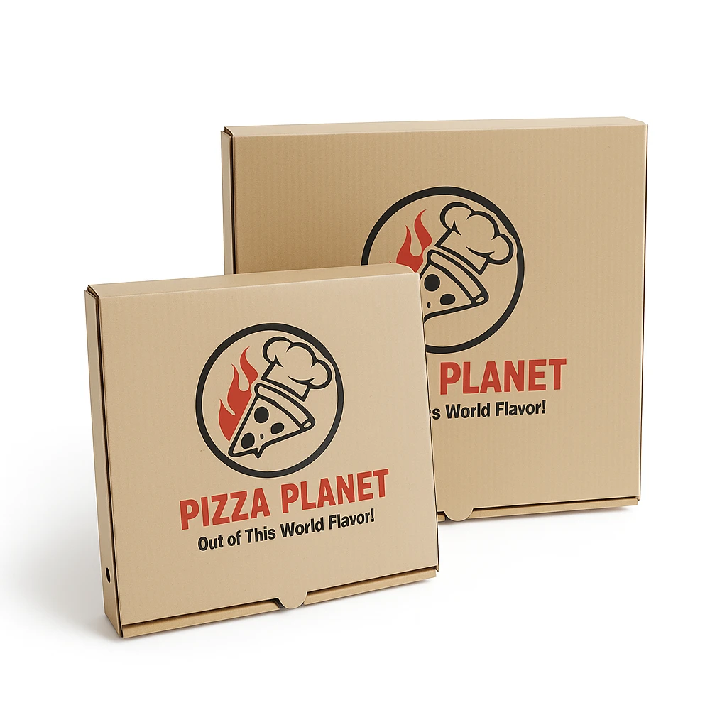 Eco-Friendly Custom Printed Pizza Box Brown Kraft Pizza Boxes with Logo ...